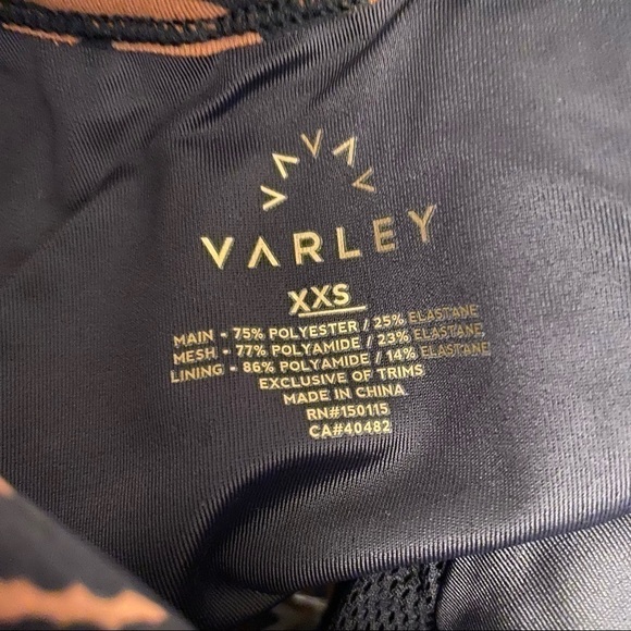 Varley Kellam Sports Bra Medium Impact in Clay Zebra XXS - Picture 4 of 5